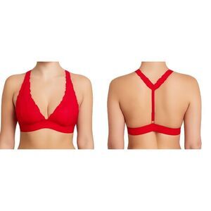 Pink Victoria's Secret Bra Bralette Red Racerback Intimates Women's WOMAN'S 36B